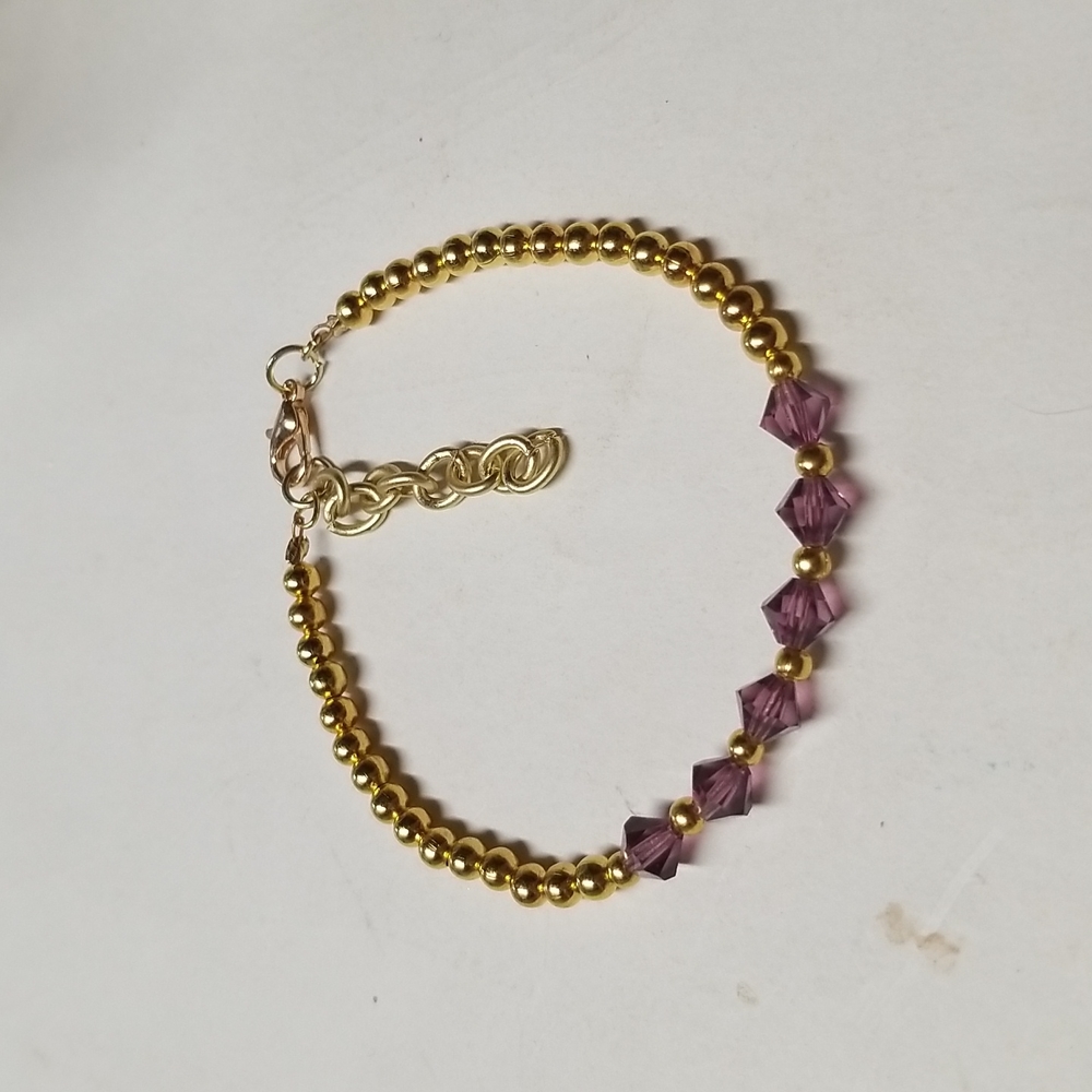 February birthstone bracelet